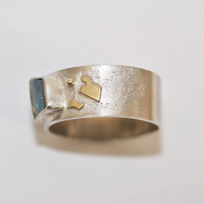 Silver and Opal Ring - No. 25