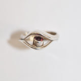 Silver Contour Ring with Pink Tourmaline