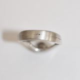 Silver Contour Ring with Small Iolite