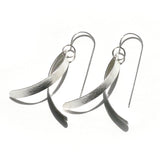 Small Silver Long Strip Earrings - No. 63