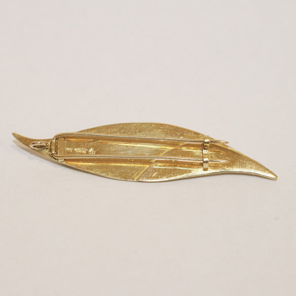 Gold and Carved Opal Brooch - No. 9