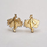 Silver and 18ct Gold Earrings - No. 50