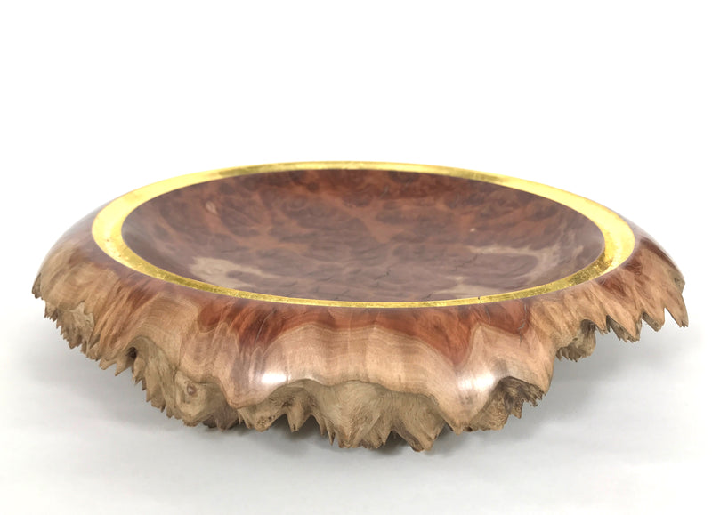 Mallee Burr Bowl with 24ct Gold Leaf
